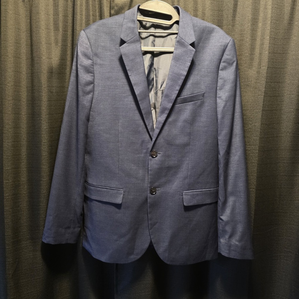 H&M Men's Skinny Fit 2-Button Blazer S/M,  roughly size 42R‎ Navy Blue